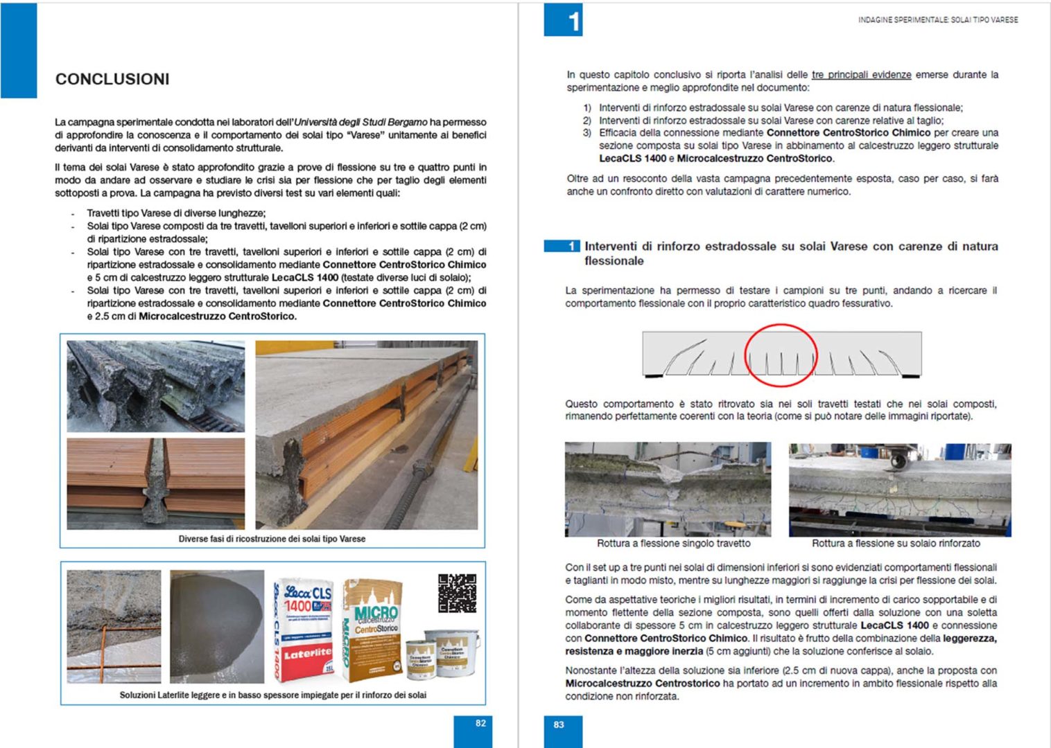 Laterlite due pagine del manuale dedicato ai solai tipo Varese