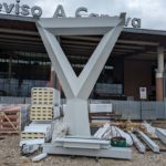 Piloni di sostegno in cantiere