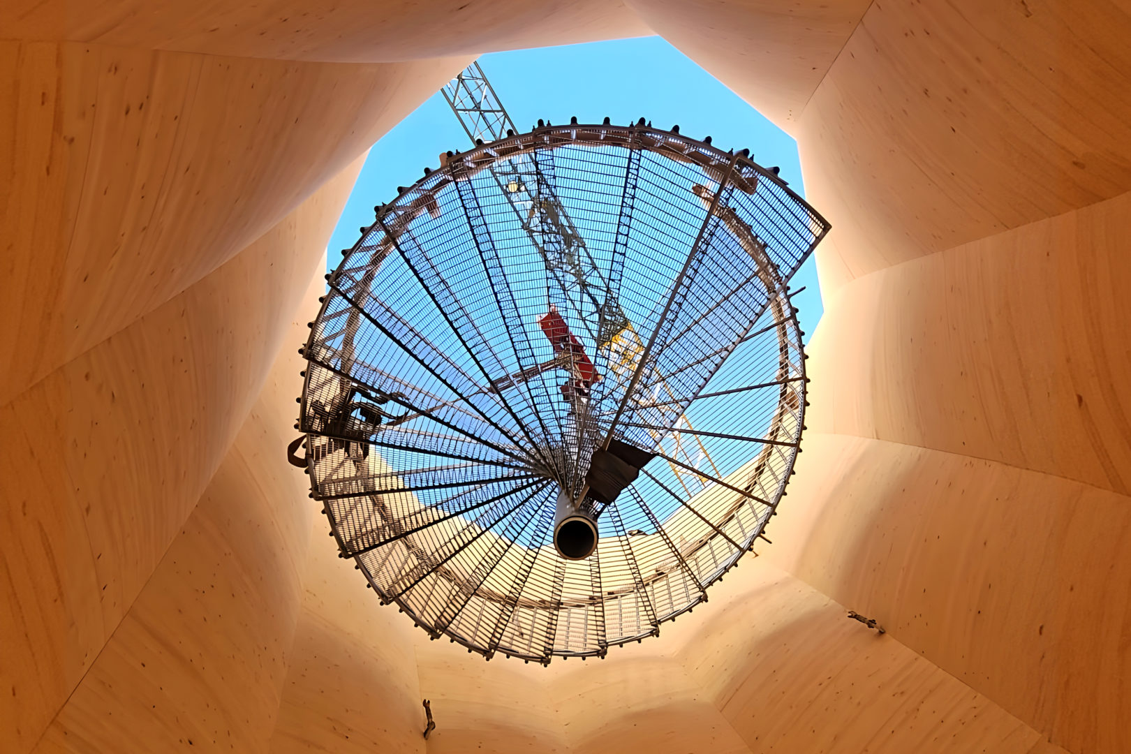 Torre di Wangen posizionamento della scala calata dall'alto