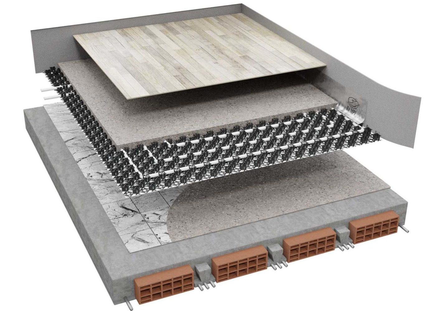 Bampi esempio di stratificazione nella posa di Bspinn System