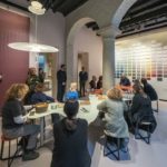 Mca presentazione di Nuvola di Officine Tamborrino a Milano presso lo showroom di Kerakoll