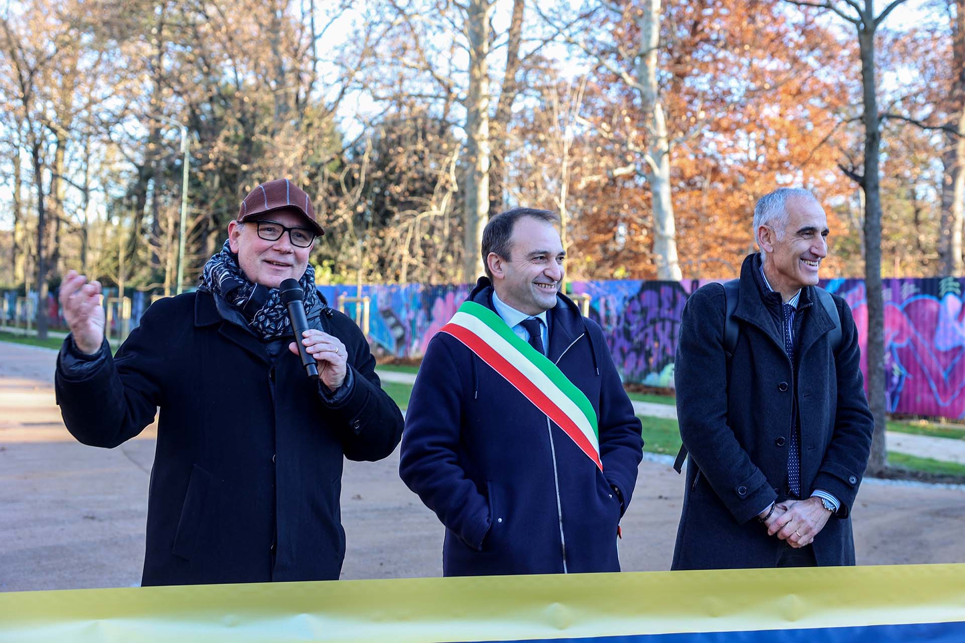 Da sinistra: Andreas Kipar (ceo e co-fondatore di Land), Stefano Lo Russo (sindaco di Torino) e Francesco Tresso (assessore alla viabililità e verde pubblico di Torino) ©Città di Torino redazione web