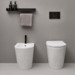 Spazio Colavene & Axa wc e bidet a terra +Trentanove bianco matt