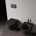 Spazio Colavene & Axa wc e bidet sospesi +Trentanove nero matt