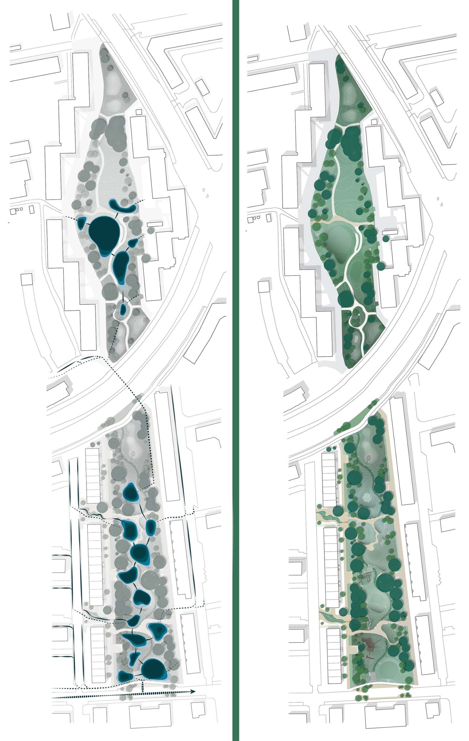 Planimetria di gestione delle acque | SLA Architects